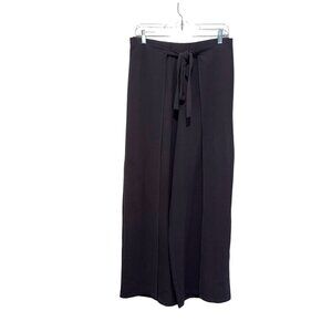 Zara Gray High-Waist Wide-Leg Tie Waistband Flowy Women's Pants Size Large